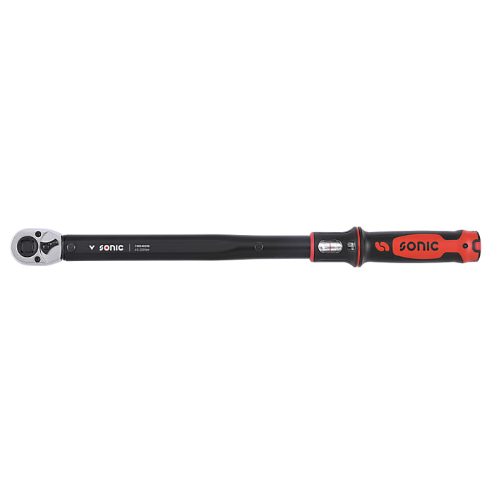Ключ динамометрический/трещотка 1/2", диапазон моментов: 40-200 нм, длина: 50 см, реверсивный, квадрат SONIC 730340200