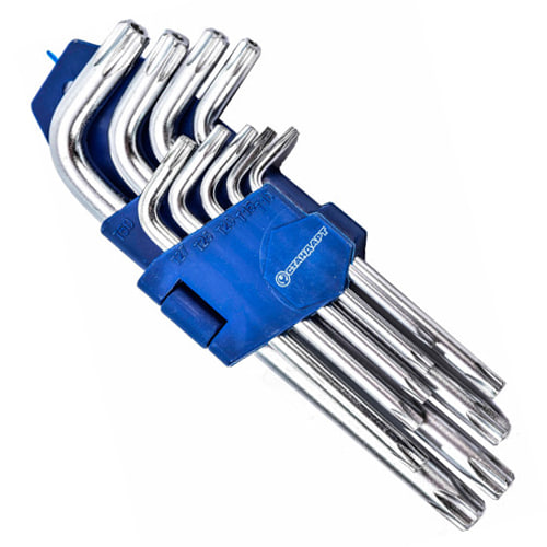 Набор ключей TORX с отверстием Г-образных 9 ед. СТАНДАРТ TKS0901