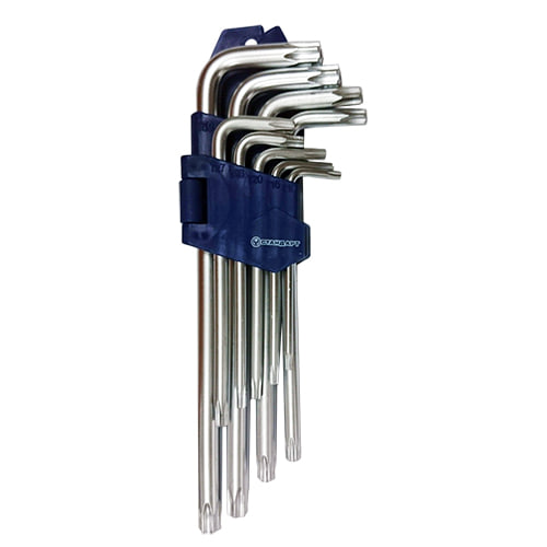 Набор ключей TORX с отверстием Г-образных длинных 9 ед. СТАНДАРТ TKS0902
