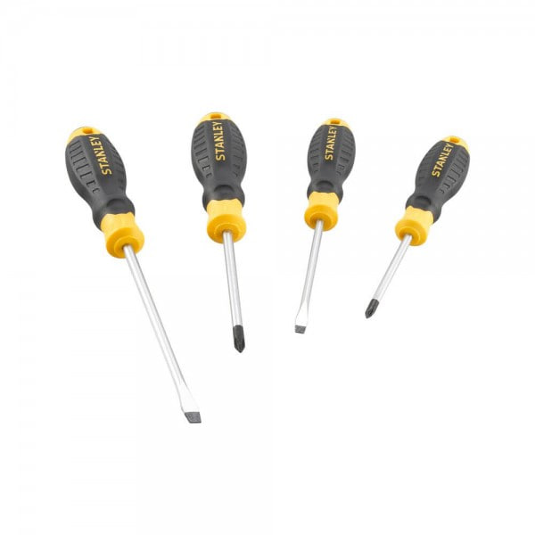 Набор отверток CushionGrip PH1x75, PH2x100, SL5.5x100, SL6.5x150 STANLEY STHT16169-0