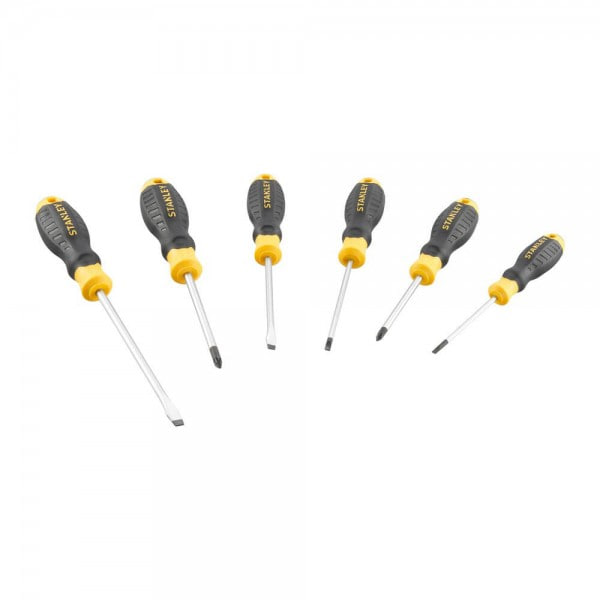 Набор отверток CushionGrip PZ1x75, PZ2x100, SL3.5x60, SL4x100, SL5.5x100, SL6.5x150 STANLEY STHT16172-0