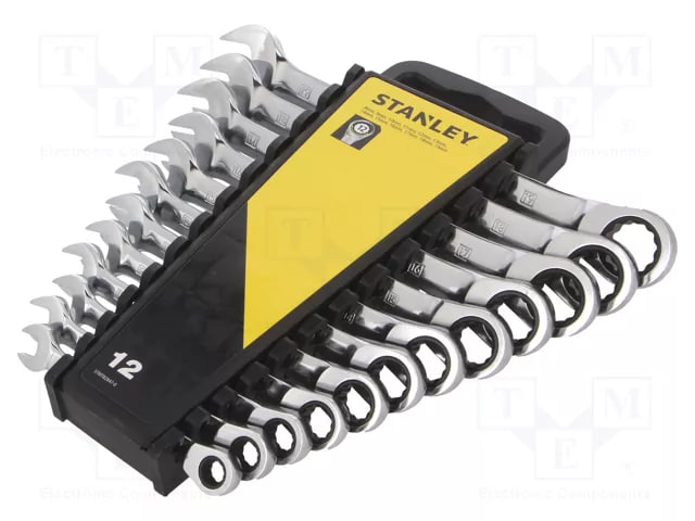 Набор ключей комбинированных с трещоткой "FATMAX®", 12 шт: 8, 9, 10, 11, 12, 13, 14, 15, 16, 17, 18, 19 мм STANLEY STMT82847-0