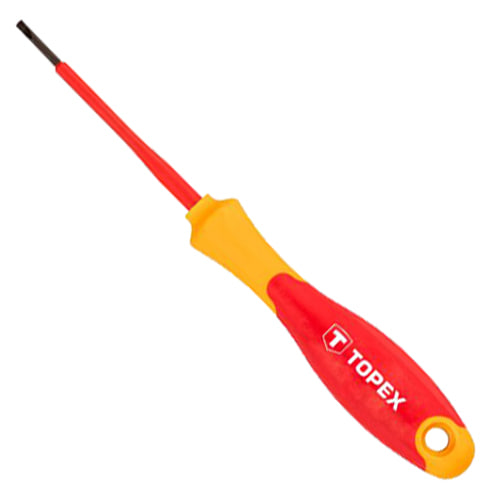 Отвертка шлицевая 1000В, 2.5 x 75 мм, CrMo TOPEX 39D470