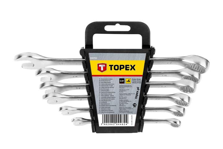 Набор ключей комбинированных TOPEX 35D755 8-17 мм, 6 ед