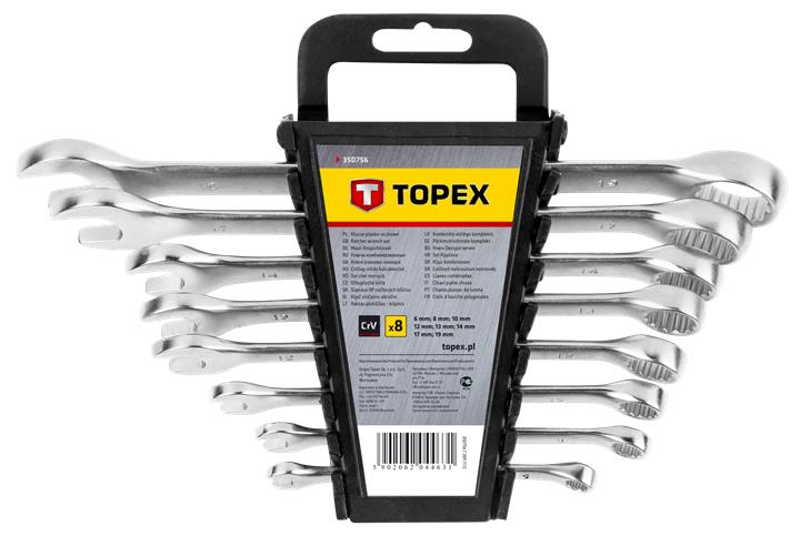 Набор ключей комбинированных TOPEX 35D756 6-19 мм, 8 ед