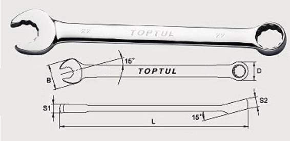 Ключ комбінований TOPTUL AAAD2020 20 мм, 236 мм