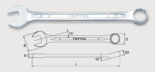 Ключ комбинированный TOPTUL AAEB0909 9 мм, 139 мм