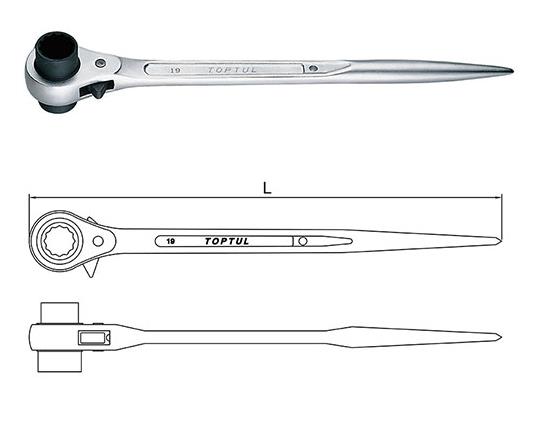 Ключ комбинированный TOPTUL AEAH1014 10 мм, 159 мм