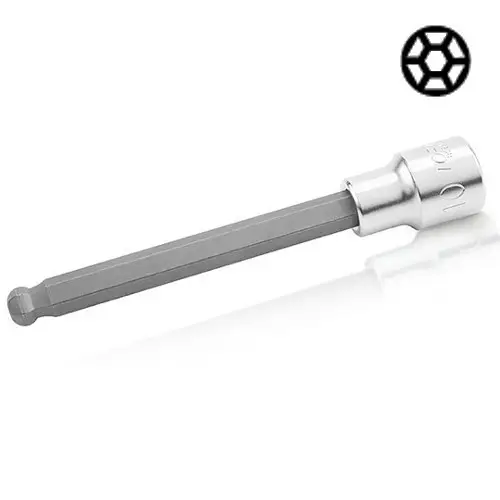Насадка шестигранник HEX TOPTUL 8 мм 140мм 1/2" с шаром BCSA1608