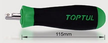 Вороток-отвертка 1/4" 135 мм (резиновая ручка) Toptul CAIP0814