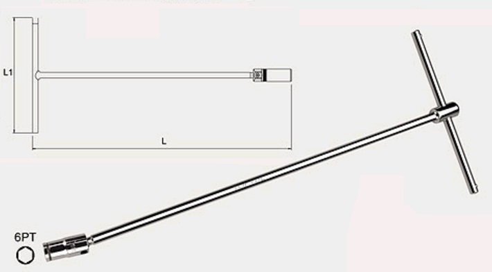 Ключ торцевий TOPTUL CTBA1060 10 мм, 600 мм