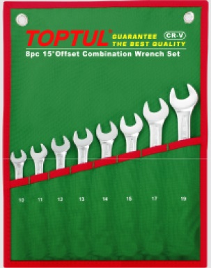 Набор ключей комбинированных TOPTUL GAAA0804 10-19 мм, 8 ед