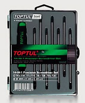 Набор отверток (T6-T25, PH, SL) 14 в 1 Toptul GAAW0804