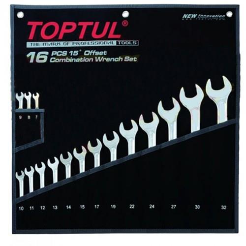 Набор ключей комбинированных TOPTUL GPAX1601 7-32 мм, 16 ед, Hi-Performance