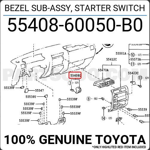 Ящик для инструмента Toyota 55408-60050-B0