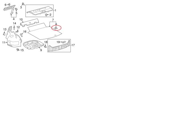 Крюк багажной сетки Toyota 64725-33100