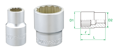 Торцевая головка 1" 12-гранная 41 мм UNISON 833041MUS