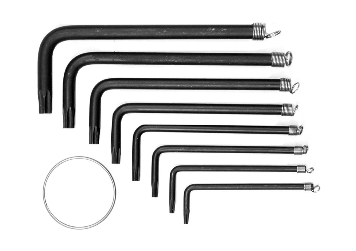 Набор ключей TORX L-образные : на кольце, Т9-Т40, 8 шт. VOREL 56600