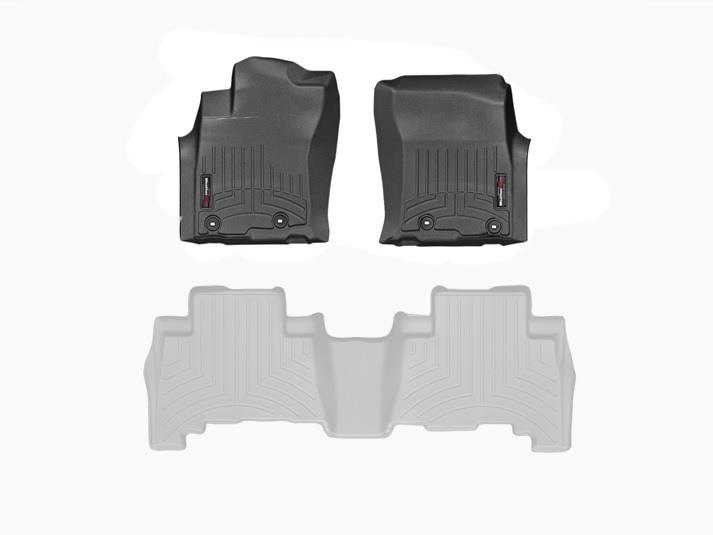 Килимки салону Toyota Prado 150 / Lexus GX 460 2013- з бортиком, чорні, передні Weathertech 444931