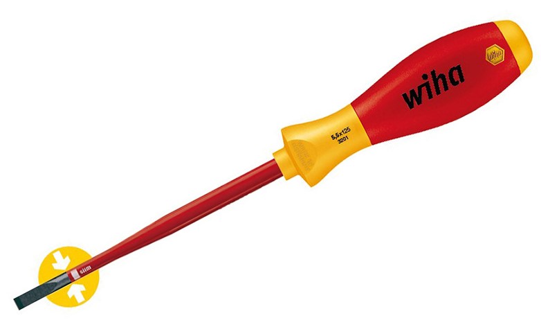 Шлицевая отвертка SoftFinish electric slimFix SL5,5 x 125 мм WIHA 35391WH