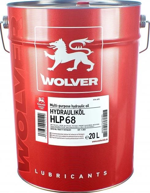 Масло гидравлическое WOLVER HVLP 68 20 л