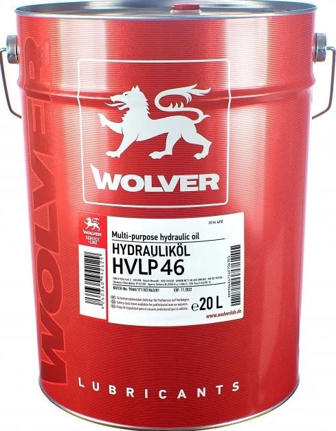Масло гидравлическое WOLVER HVLP 46 20л