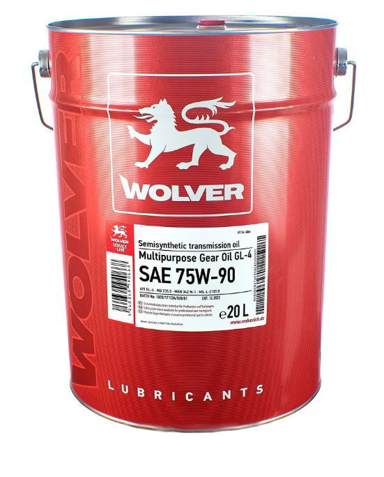 Масло трансмиссионное WOLVER Multipurpose Gear Oil 75W-90 20л