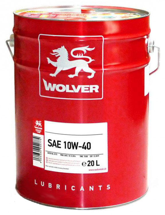 Масло моторное WOLVER Turbo Evolution 10W-40 20л