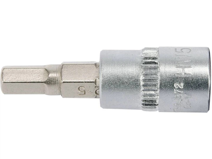Головка торцевая квадрат 1/4". HEX M5, L=37 мм YATO YT-04372