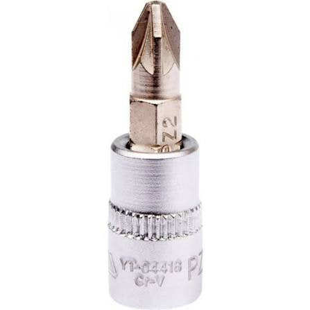 Головка торцевая квадрата 1/4 "Pozidriv" PZ2, L=37 мм YATO YT-04418