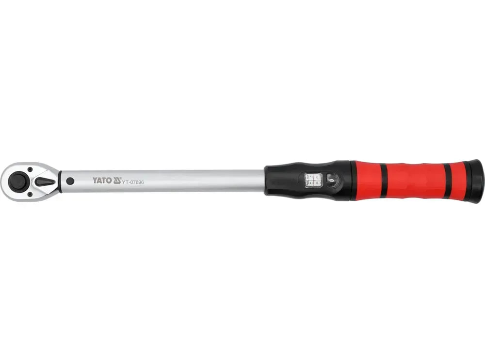 Ключ динамометричний з налаштувальним вічком YATO : квадрат 1/2", F= 40- 220 Нм, L= 500 мм [6] YT-07696