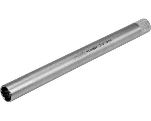 Головка торцевая 12-гранная к свечам двигателей квадрат 3/8", M16 L= 250 мм, Cr-V YATO YT-38522