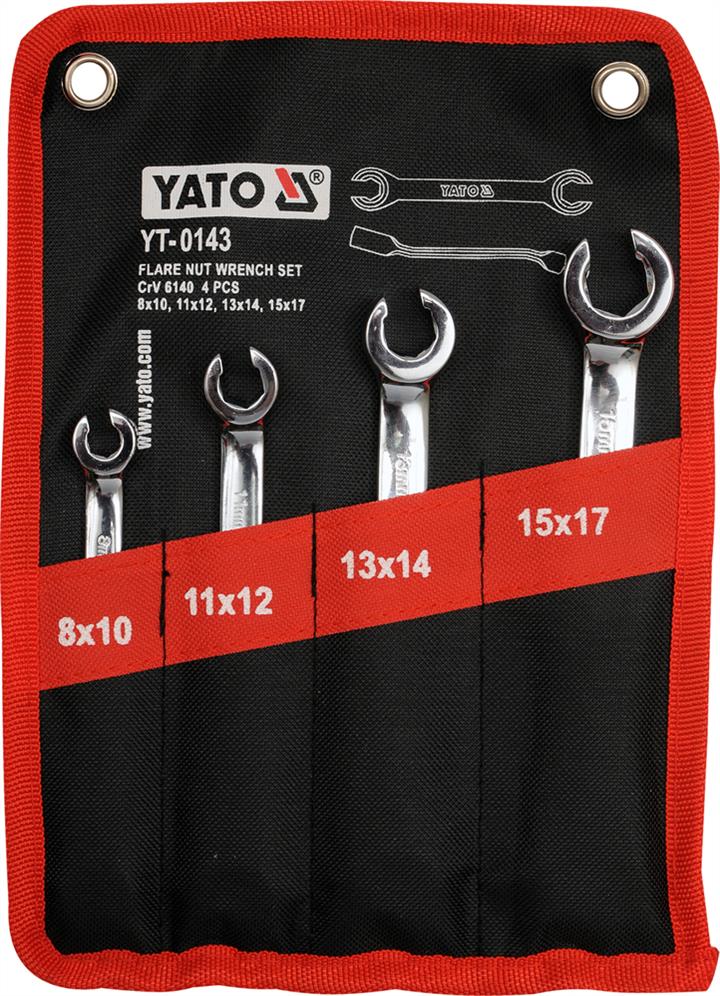 Набор ключей разрезных YATO YT0143 8-17 мм, 4 ед