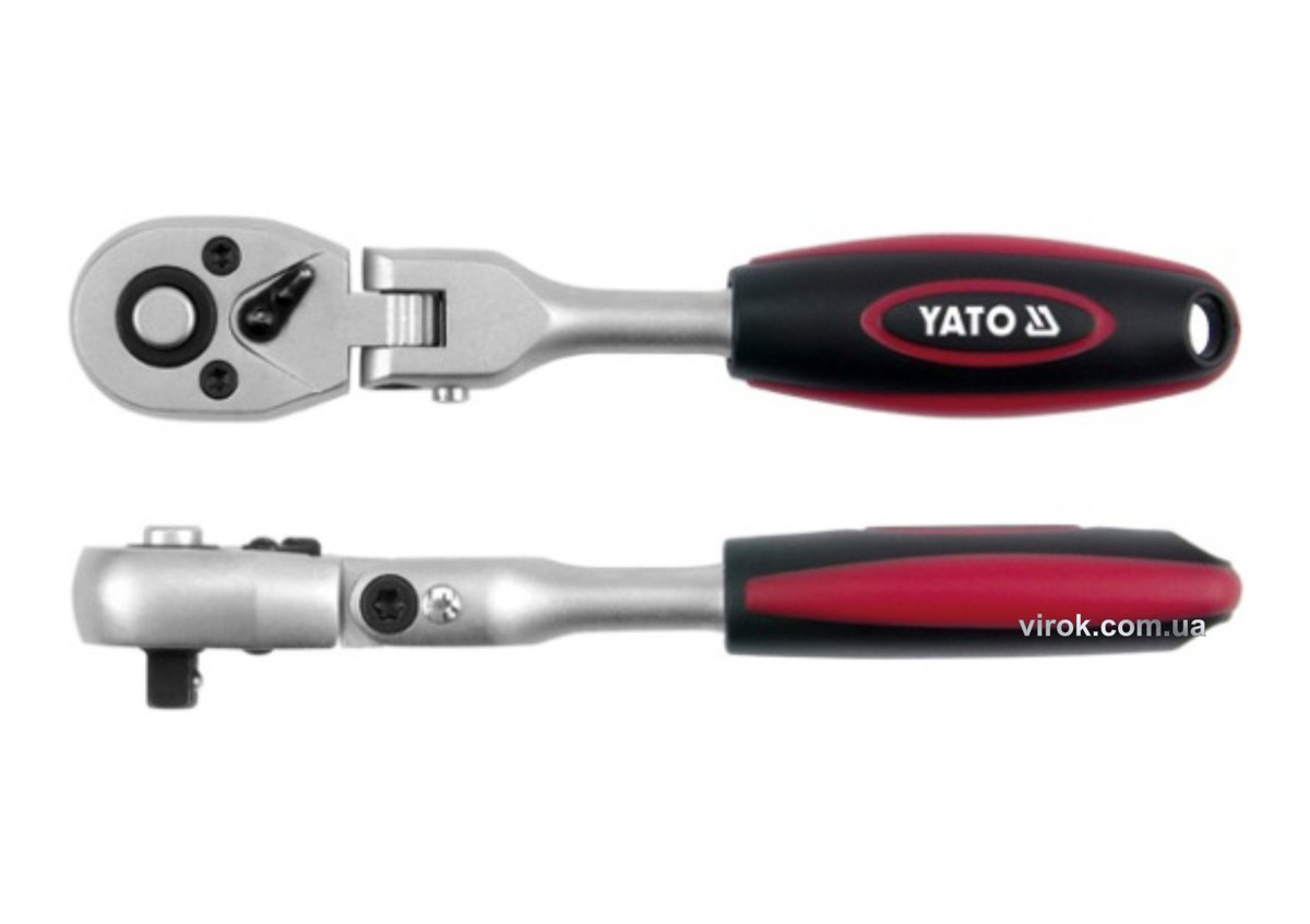 Ключ трещотка с шарниром: квадрат 1/2", L= 290 мм, 72T YATO YT-0327