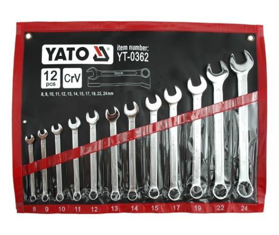 Набор ключей комбинированных YATO YT0362 8-24 мм, 12 ед