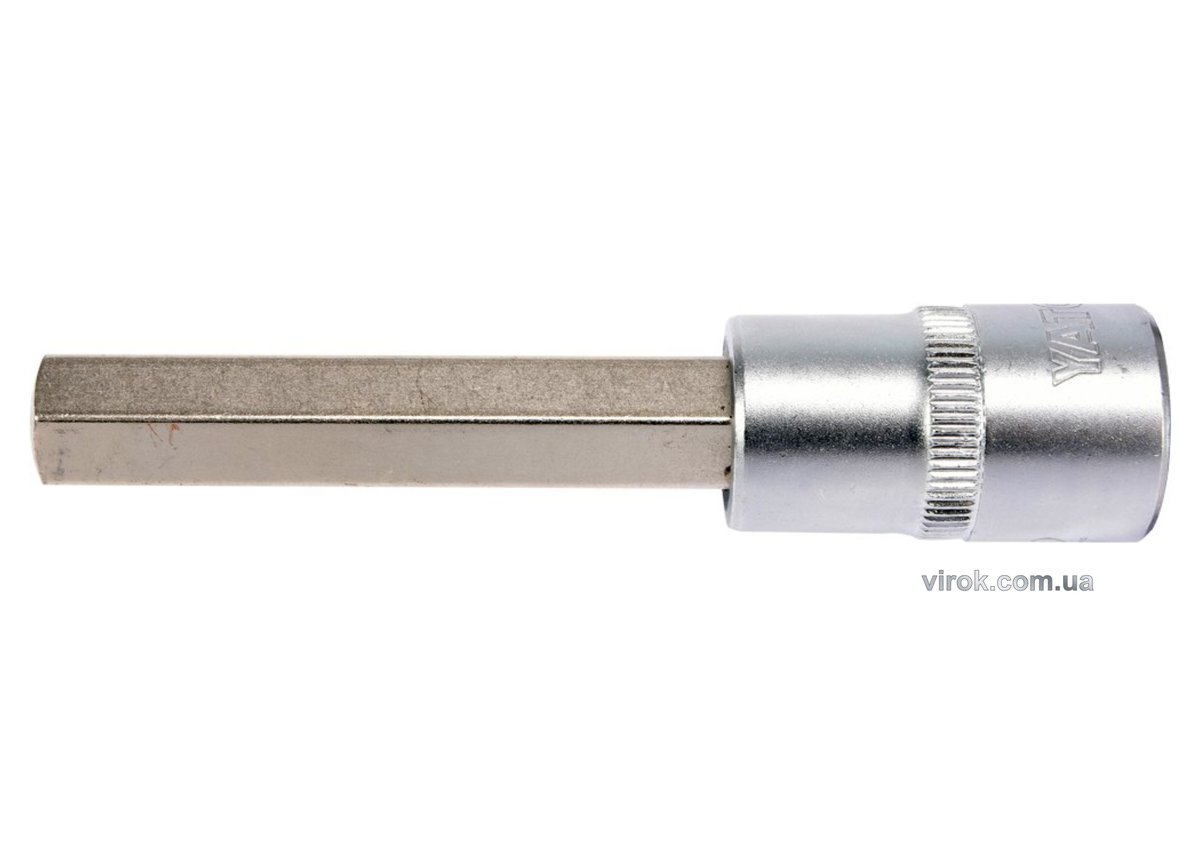 Головка торцевая квадрат 1/2 HEX M12, L=100 мм. удлиненная YATO YT-04396