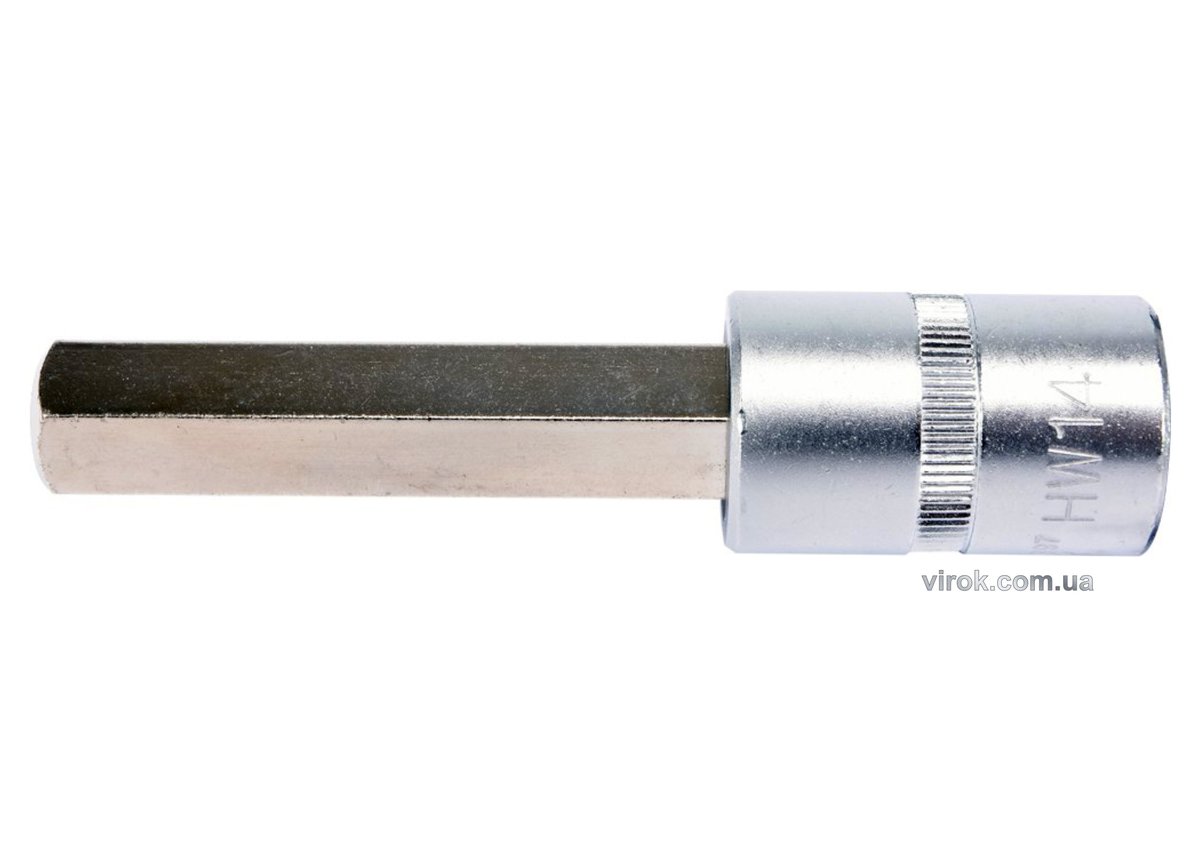 Головка торцевая квадрат 1/2 HEX M14, L=100 мм. удлиненная YATO YT-04397
