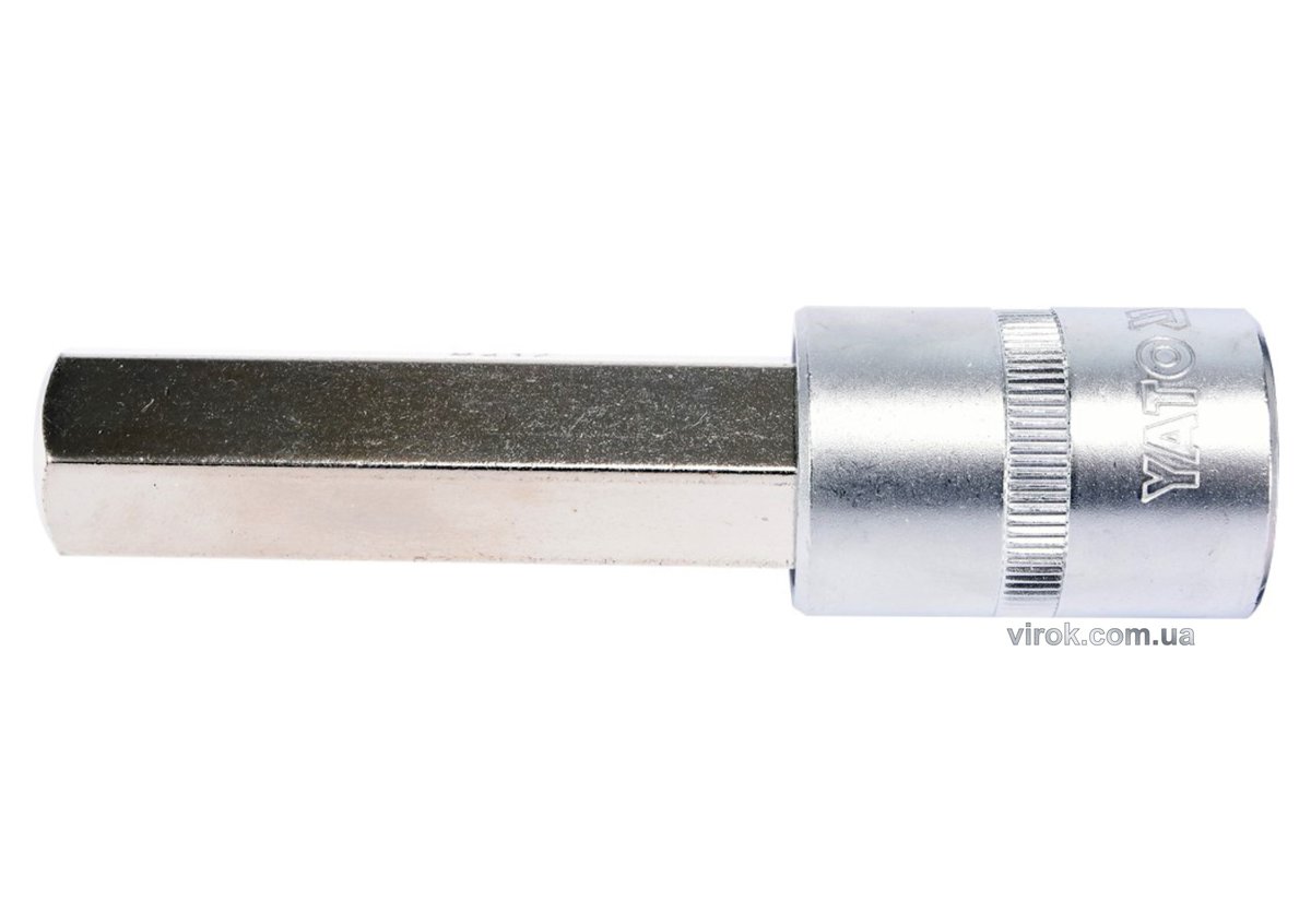 Головка торцевая квадрат 1/2 HEX M17, L=100 мм. удлиненная YATO YT-04398