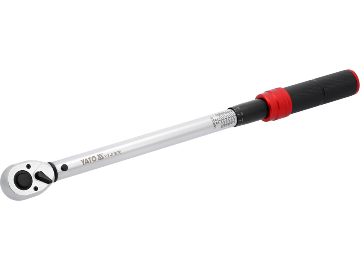Ключ динамометрический: квадрат 1/2", F=40-220 Нм, L=485-505 мм YATO YT-07676