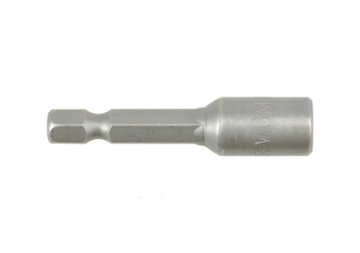 Насадка торцевая магнитная 6-гранная HEX М6 x 48 мм. HEX Ø= 1/4" YATO YT-1501