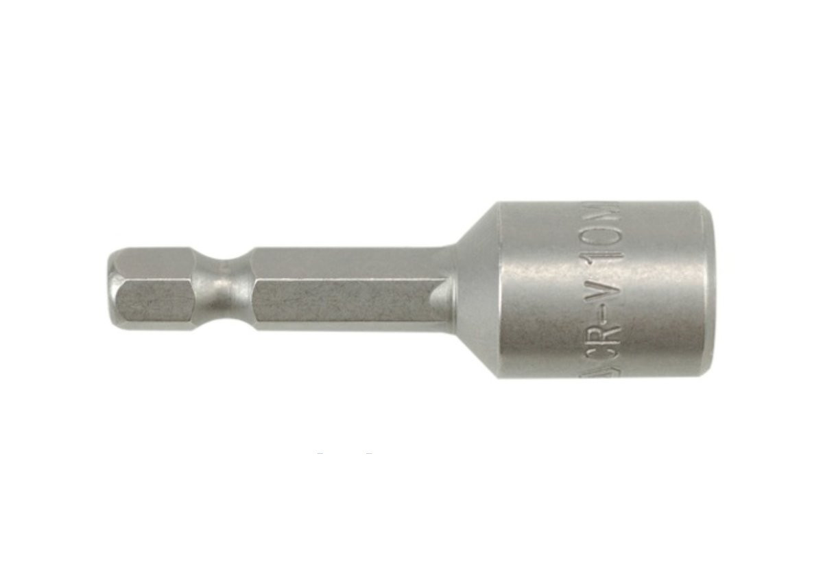 Насадка торцевая магнитная 6-гранная HEX М10 х 48 мм. HEX Ø= 1/4" YATO YT-1505