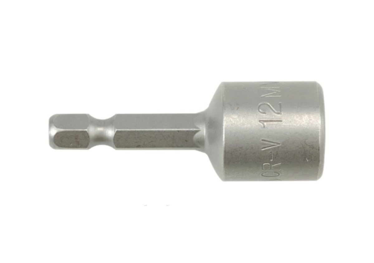 Насадка торцевая магнитная 6-гранная HEX М12 х 48 мм. HEX Ø= 1/4" YATO YT-1507