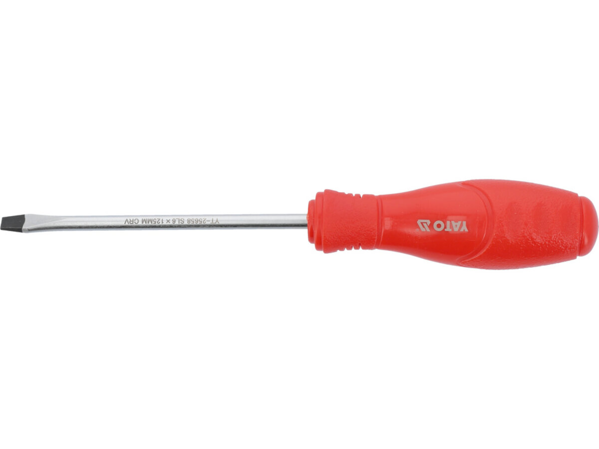 Викрутка з плоским шліцом SL6 мм, робоча l= 125 мм YATO YT-25658