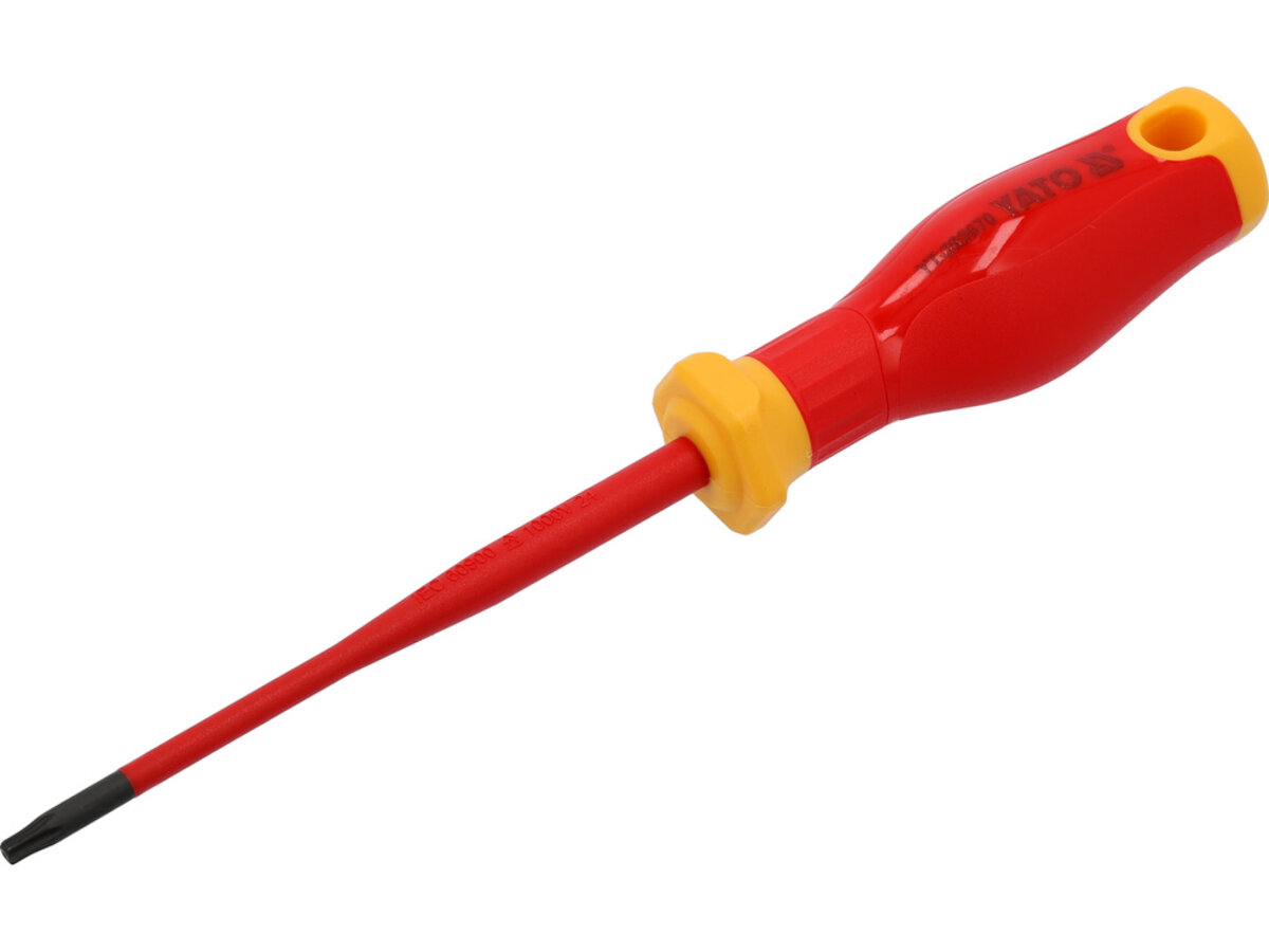 Отвертка со шлицом TORX диэлектрическая изолированная T15х 100/188 мм, оголенный шлиц-17 мм YATO YT-282670