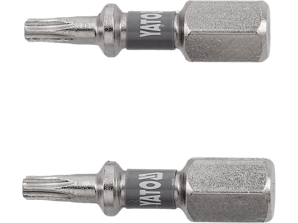 Отверточная насадка YATO TORX T10 х 25мм. HEX 1/4", покрытая никелем, 2шт. YATO YT-78011