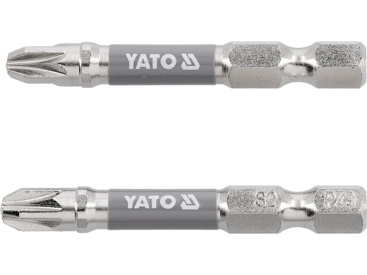 Отверточная насадка YATO PZ3 х 50мм. HEX 1/4", покрытая никелем, 2шт. YATO YT-78025