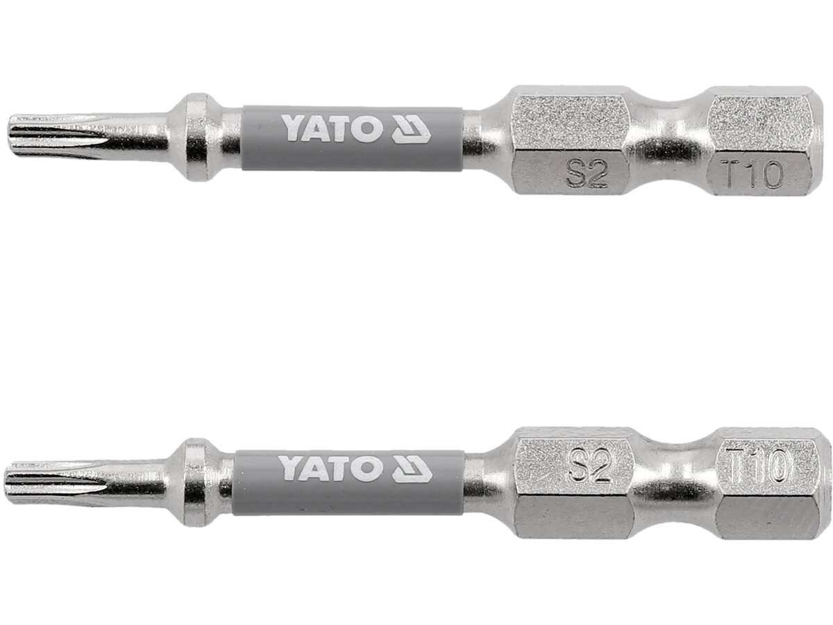 Отверточная насадка YATO TORX T10 х 50 мм. HEX 1/4", покрытая никелем, 2 шт. YATO YT-78031