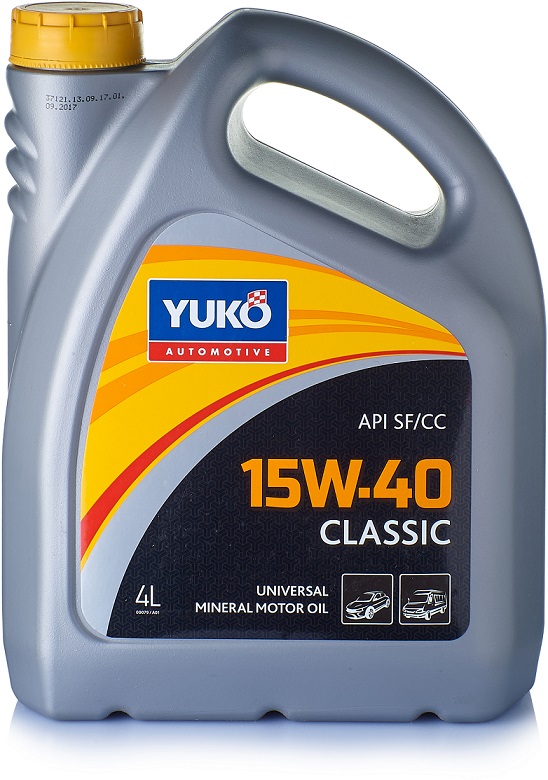 Масло моторное YUKO Classic 15W-40 4 л