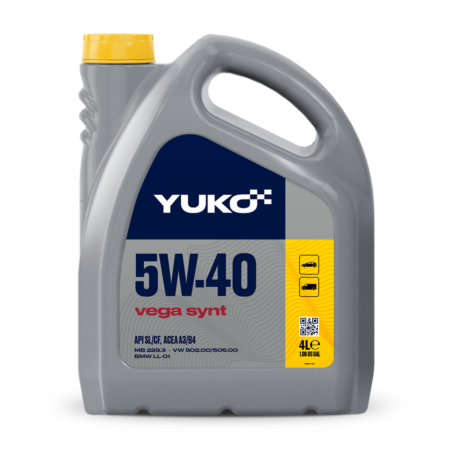 Масло моторное YUKO VEGA SYNT 5W-40, 1Л