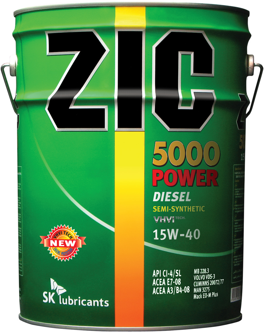 Моторное масло ZIC 5000 POWER 15W-40 20л
